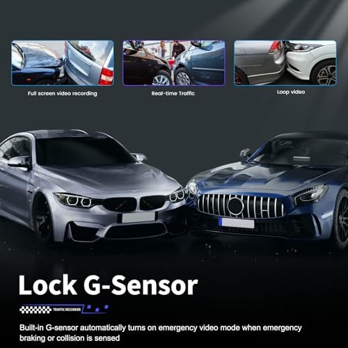Reverse assist view on Camecho mirror dash cam
