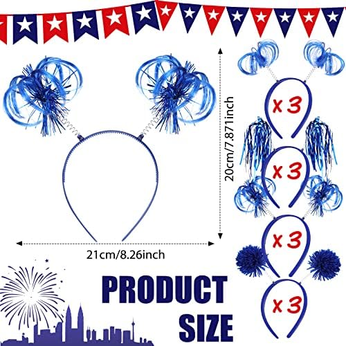 Censen 12 pieces tinsel ponytail headwear set