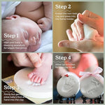 Close up of safe air dry clay packs and circle molding rings