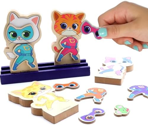 Authentic Disney Super Kitties educational pretend play toy set for fine motor skill development