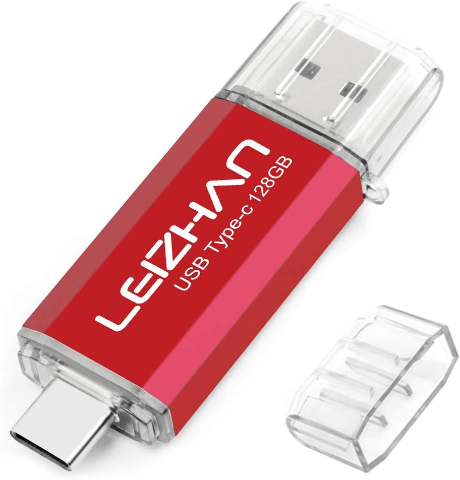 128GB USB 3.0 Flash Drive Thumb Drives Jump Drive Storage Memory Stick Type-C/USB 2 in 1 -Black - Image 11