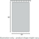 AooHome 72x78 inch shower curtain packaging and hooks