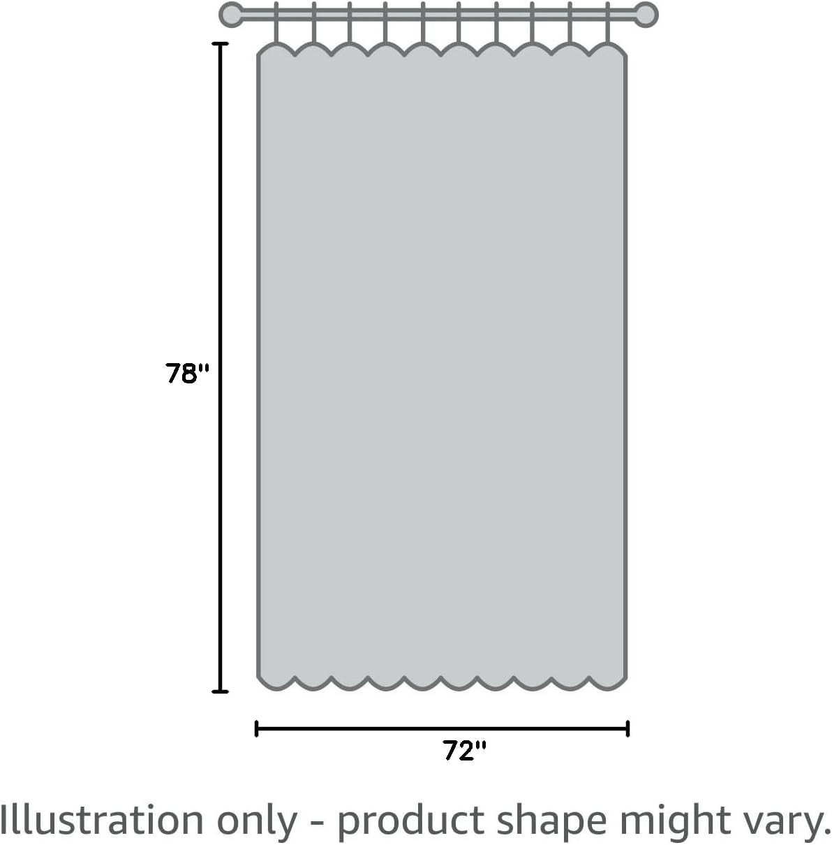 AooHome 72x78 inch shower curtain packaging and hooks