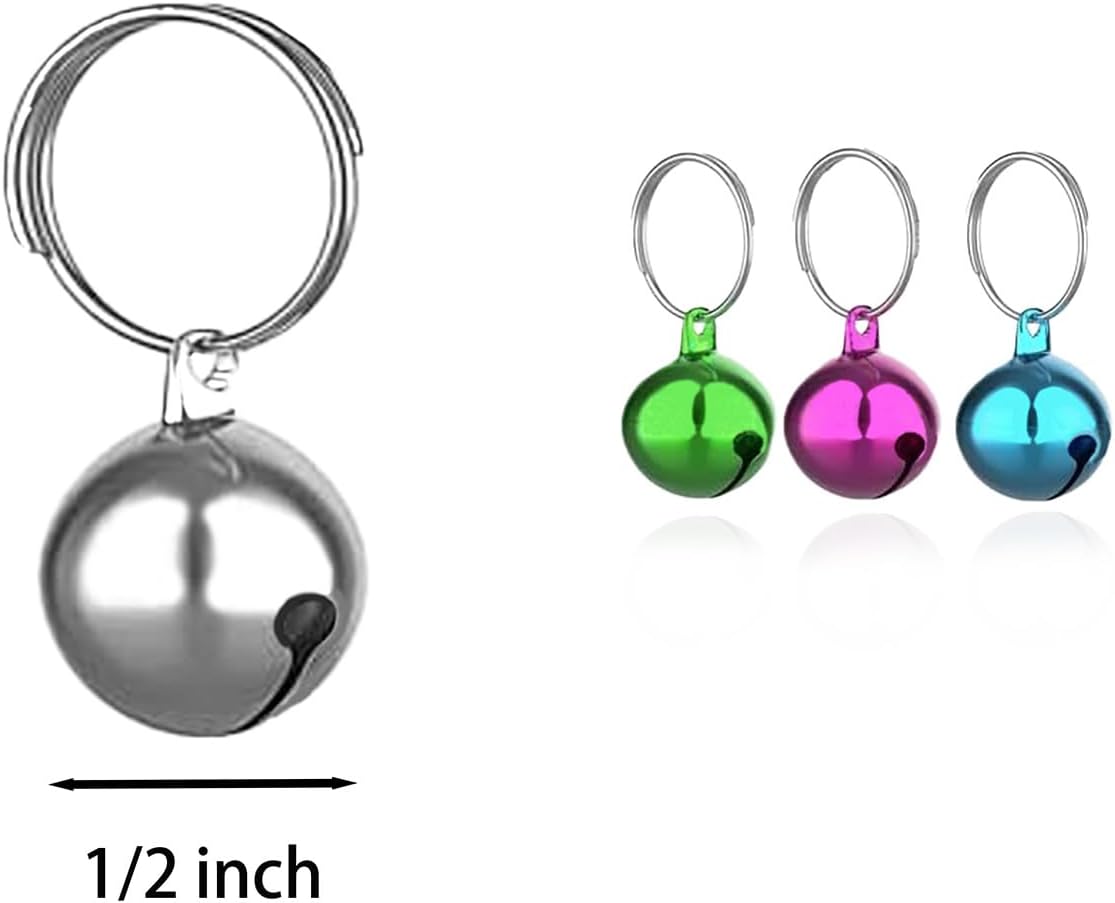 SKYPIA 3 Pack Pet Bells for Dog Cat Collar Charm Pet Pendant Accessories Stainless Steel Anti-Lost Training Bells for Collars Pet Pendant Accessories 1/2-Inch Silver - Image 2