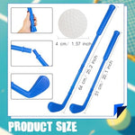 Children playing with colorful plastic golf clubs outdoors