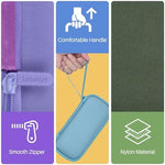 Lebakort smart speaker case showing heavy duty zipper closure and hand handle