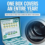 Imported USA washing machine maintenance tablets for long-lasting freshness.