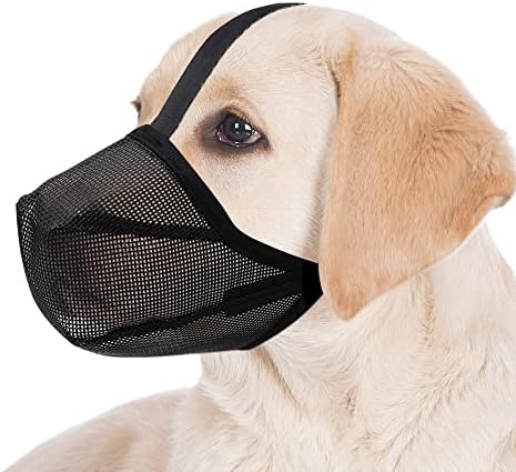 Miavers adjustable dog muzzle showing adjustable forehead and neck straps