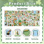 Actilize holiday paper tablecloth spread across a long party table with crayons set up for a classroom group activity
