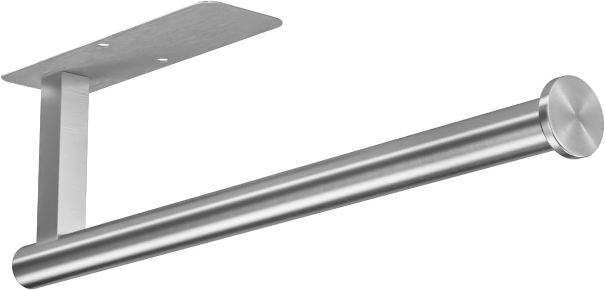 Paper Towel Holder Under Cabinet No Drilling, Self Adhesive Paper Towel Holder Wall Mount for Kitchen Rack, Under Counter Napin Holder No Drill, 304 Stainless Steel Matte Black - Image 10