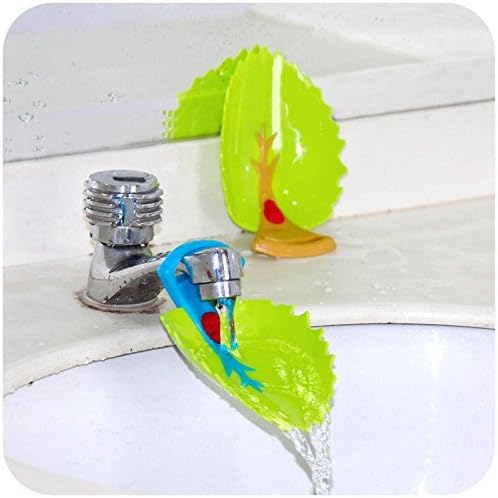 Yonisun leaf design faucet extender front view for kids bathroom