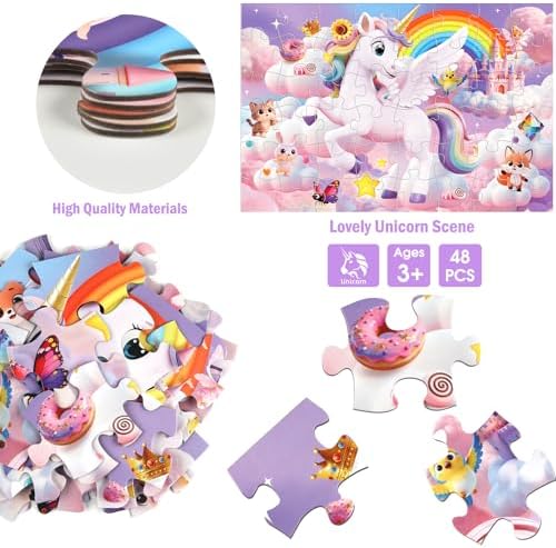 IFLOVE forty eight piece large educational jigsaw puzzle laid out flat on the playroom floor