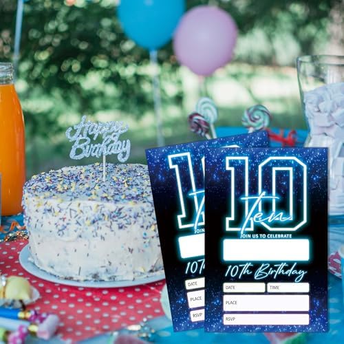 SIXEIGHT 10th birthday party decorations supplies kit showing thick cardstock texture and premium finish