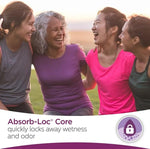 Poise daily incontinence liners 132 count box showing absorbency level two drop scale.