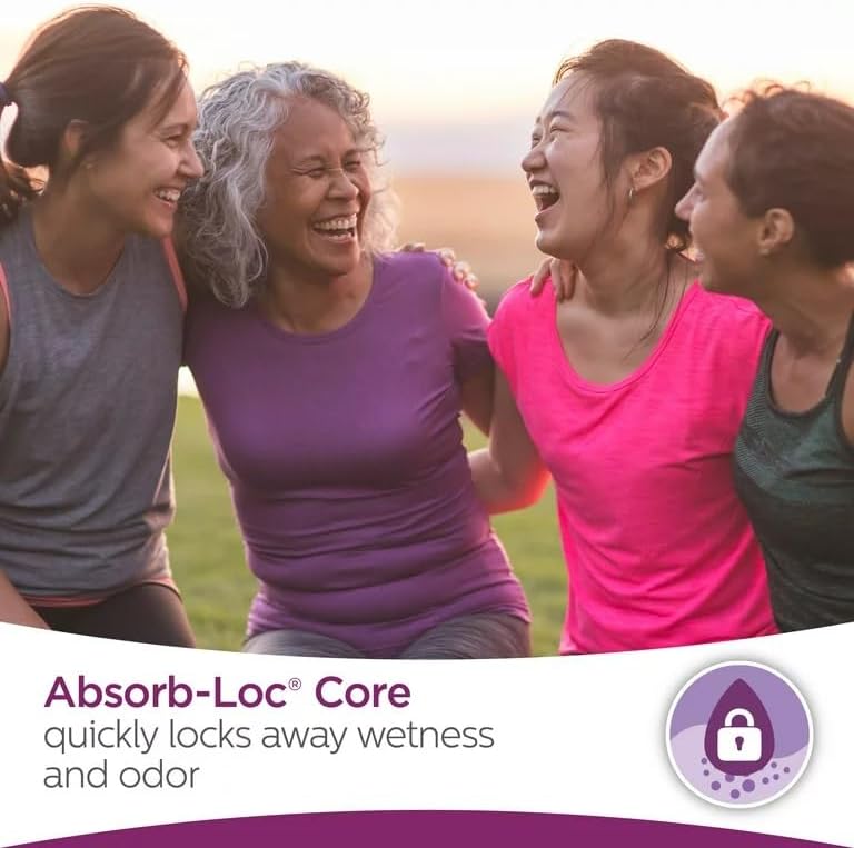 Poise daily incontinence liners 132 count box showing absorbency level two drop scale.