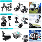Extendable handheld selfie stick and flexible tripod setup from the Bonvvie bundle supporting a sports camera