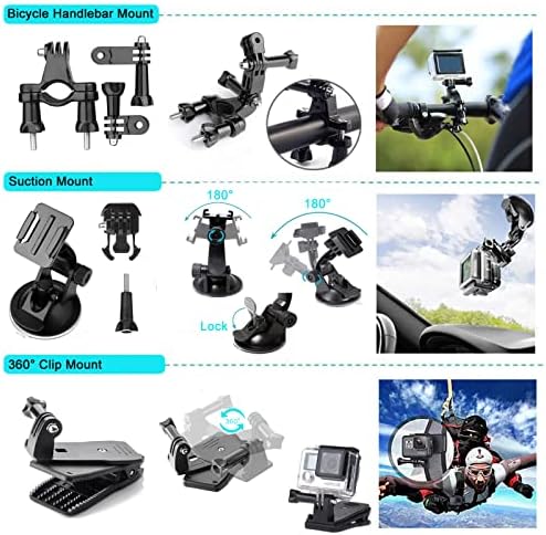 Extendable handheld selfie stick and flexible tripod setup from the Bonvvie bundle supporting a sports camera
