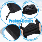 Tweruna motorcycle helmet storage pouch fully opened to demonstrate the large capacity size.