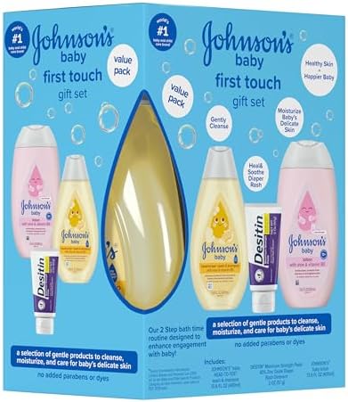 Johnson's Baby essentials gift set components layout