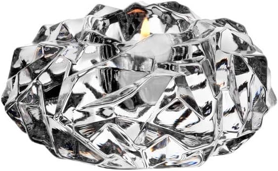 Orrefors Carat Votive Small front view luxury crystal candle holder