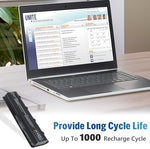 Three quarter angle view of the durable plastic housing structure for the laptop battery