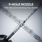 Silicone enema bulb with 19.7 inch hose and four interchangeable nozzles