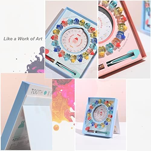 Oncebaby baby tooth collector box with transparent covers open