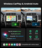 Wireless Apple CarPlay and Android Auto interface on car screen