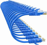 Blue 6 foot Cat 5e network cable with RJ45 connector