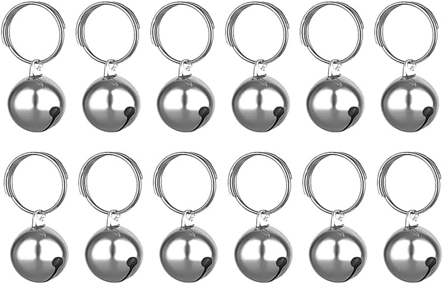 SKYPIA 3 Pack Pet Bells for Dog Cat Collar Charm Pet Pendant Accessories Stainless Steel Anti-Lost Training Bells for Collars Pet Pendant Accessories 1/2-Inch Silver - Image 1