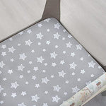 Pack and Play Sheets, 2 Pack Mini Crib Sheets, Stretchy Playard Fitted Sheet, Compatible with Graco Pack n Play, Soft and Breathable Material, Stars & Bunny - Image 3
