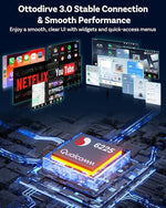 Premium black multimedia interface box showing available port connections including USB and external HDMI output