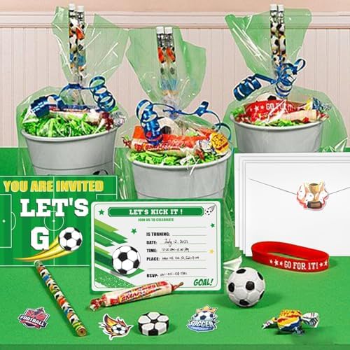 USA imported soccer party supplies invitation cards package layout