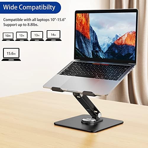 Side profile of Besign LSX7 metal laptop holder showcasing height and tilt adjustability options.