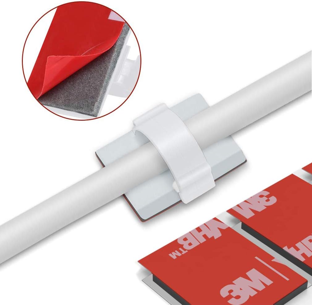 30PCS Self Adhesive Cable Clips with 3M Strong Wire Holders Cord Organizer - Image 9