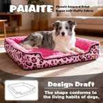 Rectangle Washable Dog Bed for Large, Medium & Small Dogs - Soft Calming Puppy Beds, Durable Warm Pet Sofa with Non-Slip Bottom for Indoor Use.Pink S Size (18.9"x18.9"x6.3") - Image 6