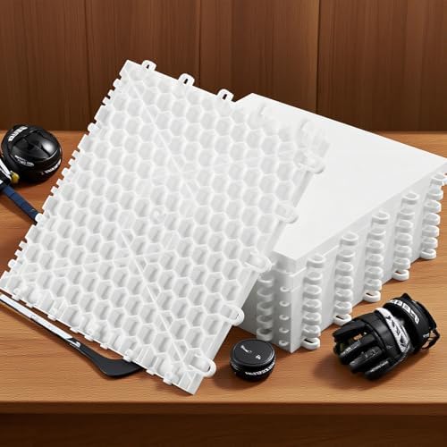 Underneath structural drainage system of expandable hockey practice boards
