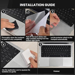 imComor bubble free adhesive backing on a clear laptop protector skin.