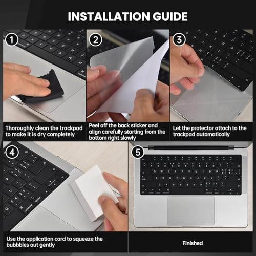 imComor bubble free adhesive backing on a clear laptop protector skin.