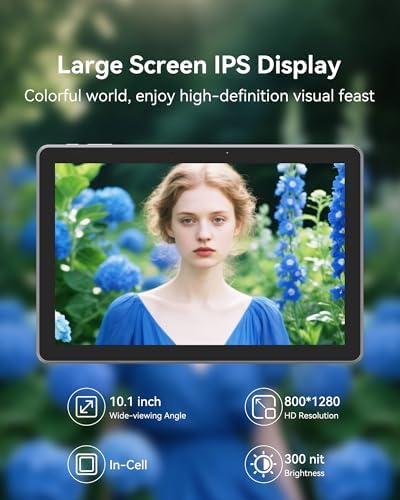 ADREAMER portable touchscreen tablet being held showing its thin profile and lightweight body construction.