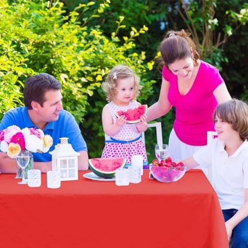 Close up of durable red plastic material for party decor
