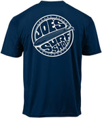 Joe's Surf Shop graphic workout shirt back view