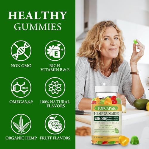 Topcapak hemp gummies made in USA seal and branding