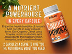Strong Organics USDA Organic carrot powder label details