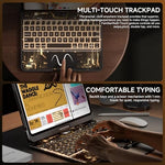 Tiaota clear protective folio keyboard showing the slide out magnetic pencil holder with wireless charging