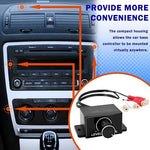 AMAKE Groovely remote bass control knob installed on a vehicle dashboard for convenient on-the-go audio system balance.