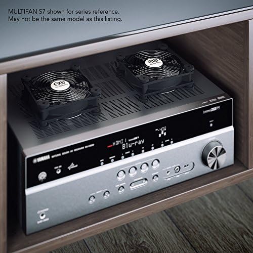 Rear view of the premium dual 80mm electronics cooling fans highlighting the sturdy design and dual guards.