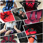 Five point toddler safety belt buckle assembly for car seats and buggies