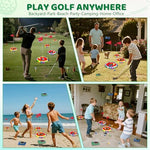 Outdoor backyard setup of Terramus golf chipping game