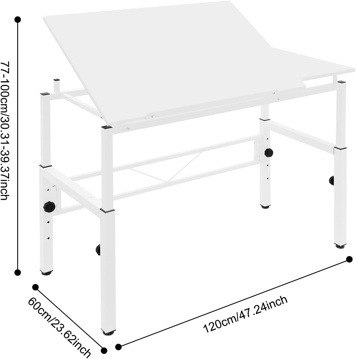 Cbhfmljd drawing table height adjustment knobs close-up